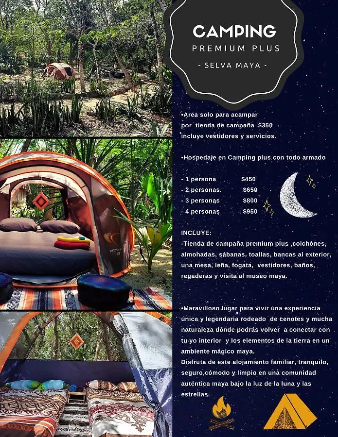 Hôtel Cenote, Camping & Mas Aldea Maya Tulum Tente de luxe